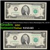 Image 1 : 4x Consecutive 2003A $2 Federal Reserve Notes (Philadelphia PA), All CU! Grades Brilliant Uncirculat
