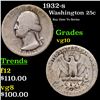 Image 1 : 1932-s Washington Quarter 25c Grades vg+