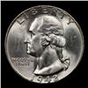 Image 2 : 1942-p Washington Quarter 25c Grades GEM+ Unc