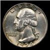Image 2 : 1954-p Washington Quarter 25c Grades GEM++ Unc