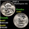Image 1 : 1947-s Washington Quarter 25c Grades GEM++ Unc
