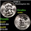 Image 1 : 1946-s Washington Quarter 25c Grades GEM++ Unc