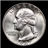Image 2 : 1947-p Washington Quarter 25c Grades GEM+ Unc
