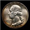 Image 2 : 1948-d Washington Quarter 25c Grades GEM+ Unc