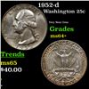 Image 1 : 1952-d Washington Quarter 25c Grades Choice+ Unc