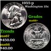Image 1 : 1955-p Washington Quarter 25c Grades GEM++ Unc