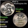 Image 1 : 1947-s Washington Quarter 25c Grades GEM++ Unc