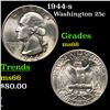 Image 1 : 1944-s Washington Quarter 25c Grades GEM+ Unc