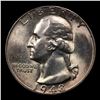 Image 2 : 1948-d Washington Quarter 25c Grades GEM+ Unc