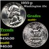 Image 1 : 1955-p Washington Quarter 25c Grades GEM++ Unc