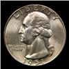 Image 2 : 1951-d Washington Quarter 25c Grades GEM Unc