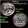 Image 1 : 1955-p Washington Quarter 25c Grades GEM++ Unc