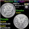 Image 1 : ***Auction Highlight*** 1883-s Morgan Dollar $1 Graded Select+ Unc BY USCG (fc)