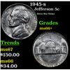 Image 1 : 1945-s Jefferson Nickel 5c Grades GEM++ Unc