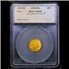 Image 4 : ***Auction Highlight*** (1837-42) C. Bechtler, 28.G Centered N Reversed Gold Dollar Kagin-4 $1 Grade