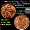 Image 1 : ***Auction Highlight*** 1949-p Lincoln Cent Near TOP POP! 1c Graded ms67 rd BY SEGS (fc)
