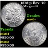 Image 1 : 1878-p Rev '79 Morgan Dollar $1 Grades Select+ Unc