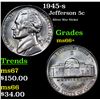Image 1 : 1942-s Jefferson Nickel 5c Grades GEM++ Unc