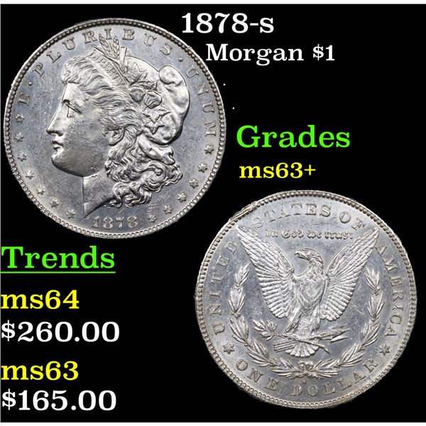 1878-s Morgan Dollar $1 Grades Select+ Unc