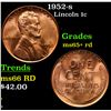 Image 1 : 1952-s Lincoln Cent 1c Grades Gem+ Unc RD