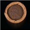 Image 2 : Mixed small cents 1c orig shotgun roll, 1918-d Wheat Cent, 1895 Indian Cent other end, Brinks Wrappe