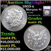 Image 1 : ***Auction Highlight*** 1903-s Morgan Dollar $1 Graded ms63+ PL BY SEGS (fc)