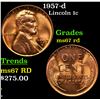Image 1 : 1957-d Lincoln Cent 1c Grades GEM++ Unc RD
