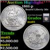 Image 1 : ***Auction Highlight*** 1861-p Seated Half Dollar 50c Graded ms65 BY SEGS (fc)