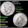 Image 1 : 1923-p Peace Dollar $1 Grades Choice+ Unc