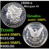 Image 1 : 1880-s Morgan Dollar $1 Grades Select Unc+ DMPL