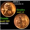 Image 1 : 1954-s Lincoln Cent 1c Grades GEM++ Unc RD