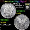 Image 1 : ***Auction Highlight*** 1892-p Morgan Dollar $1 Graded Choice Unc BY USCG (fc)