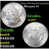 Image 1 : 1878-p 7TF Morgan Dollar Vam-83 Long Nock $1 Grades Select+ Unc