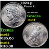 Image 1 : 1923-p Peace Dollar $1 Grades Choice+ Unc