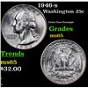 Image 1 : 1946-s Washington Quarter 25c Grades GEM Unc