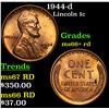 Image 1 : 1944-d Lincoln Cent 1c Grades GEM++ RD