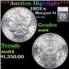 Image 1 : ***Auction Highlight*** 1902-s Morgan Dollar $1 Graded ms64 BY SEGS (fc)