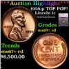 Image 1 : ***Auction Highlight*** 1958-p Lincoln Cent TOP POP! 1c Graded ms67+ rd BY SEGS (fc)