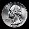 Image 2 : 1942-p Washington Quarter 25c Grades GEM++ Unc