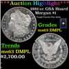 Image 1 : ***Auction Highlight*** 1881-cc Morgan Dollar GSA Hoard $1 Grades Select Unc DMPL (fc)