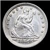 Image 2 : ***Auction Highlight*** 1854 Arrows Seated Liberty Quarter 25c Graded ms64+ BY SEGS (fc)