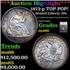 Image 1 : ***Auction Highlight*** 1872-p Seated Half Dollar TOP POP! 50c Graded ms66 BY SEGS (fc)