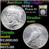 Image 1 : ***Auction Highlight*** 1928-s Peace Dollar $1 Graded Select+ Unc BY USCG (fc)