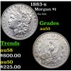 Image 1 : 1883-s Morgan Dollar $1 Grades Select AU