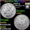 Image 1 : ***Auction Highlight*** 1893-p Morgan Dollar $1 Graded Select+ Unc BY USCG (fc)