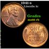 Image 1 : 1941-s Lincoln Cent 1c Grades GEM+ Unc RB