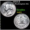 Image 1 : 1953-d Washington Quarter 25c Grades Choice Unc