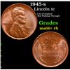Image 1 : 1945-s Lincoln Cent 1c Grades GEM++ RB