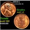 Image 1 : 1954-s Lincoln Cent 1c Grades GEM++ Unc RD