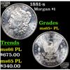 Image 1 : 1881-s Morgan Dollar $1 Grades GEM+ PL